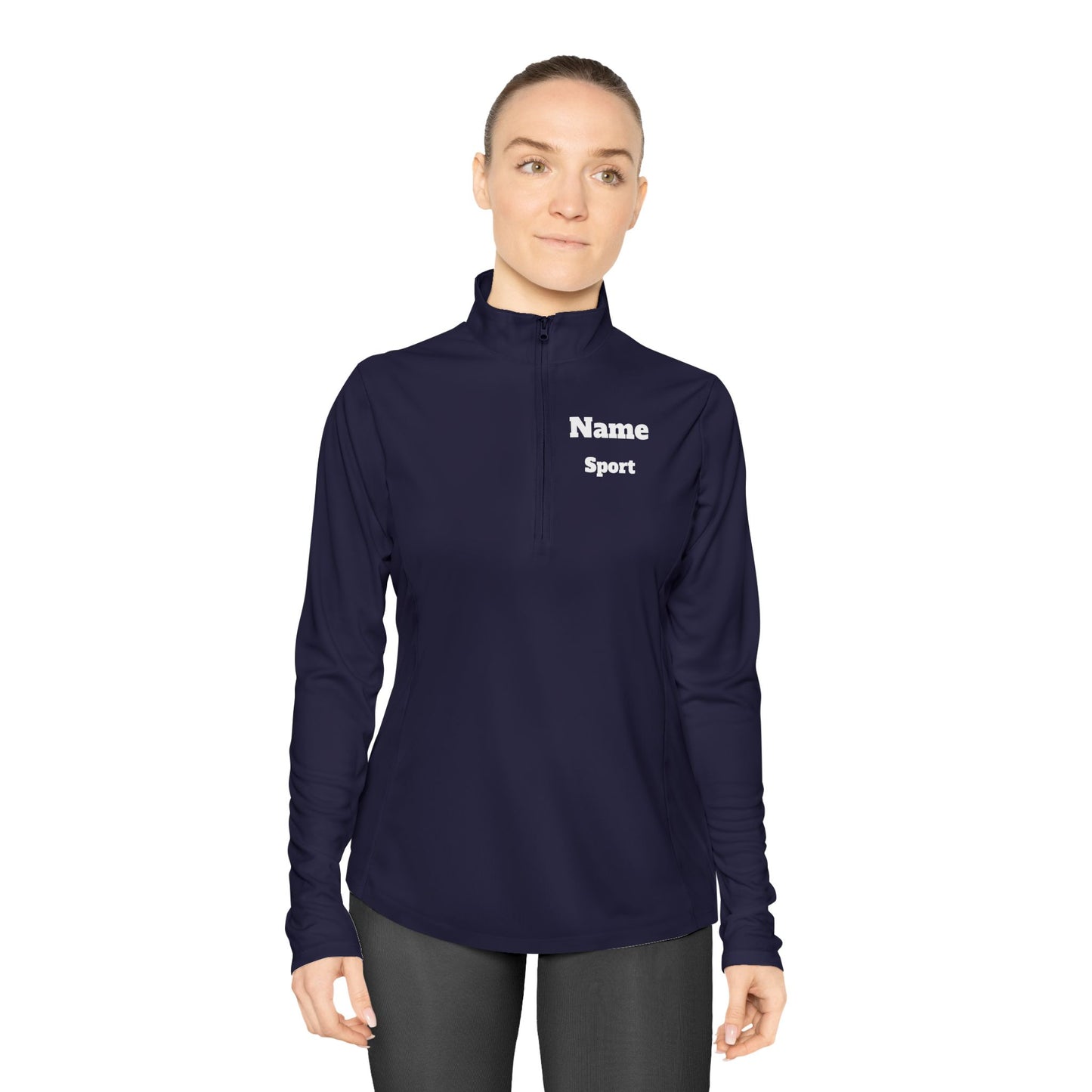 Custom Ladies Quarter-Zip Pullover — Personalized Name & Sport