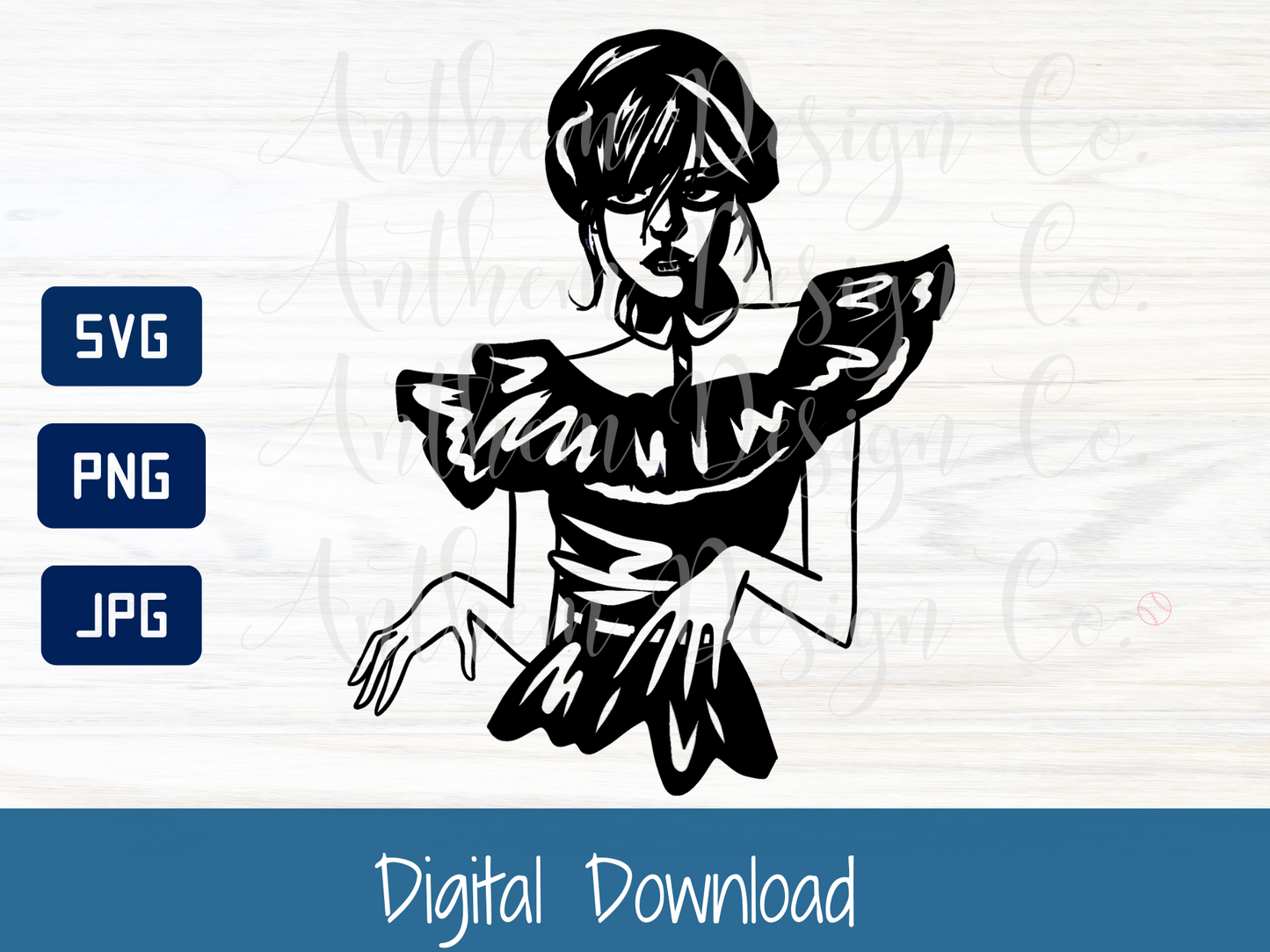Wednesday Addams Dancing SVG | Cut File and Design