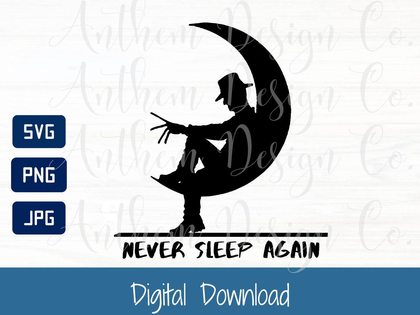 Freddy Kreuger Never Sleep SVG | Cut File and Design