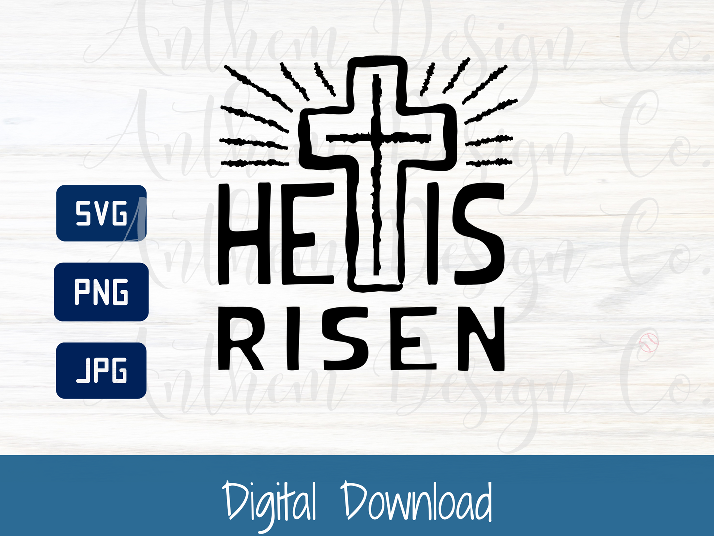 He is Risen SVG | Cut File and Design