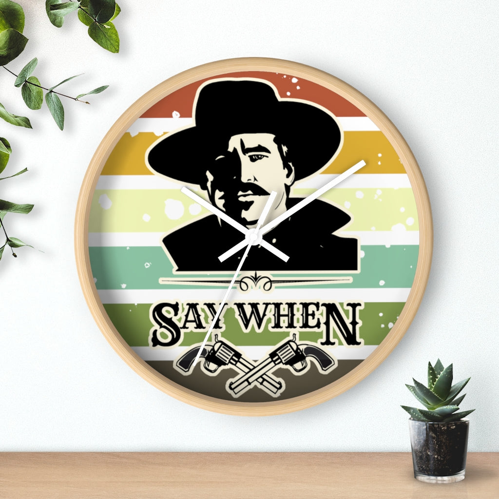 Doc Holliday Wall clock, Home decor for him, Doc Holiday, Man cave decor, Tombstone movie quote