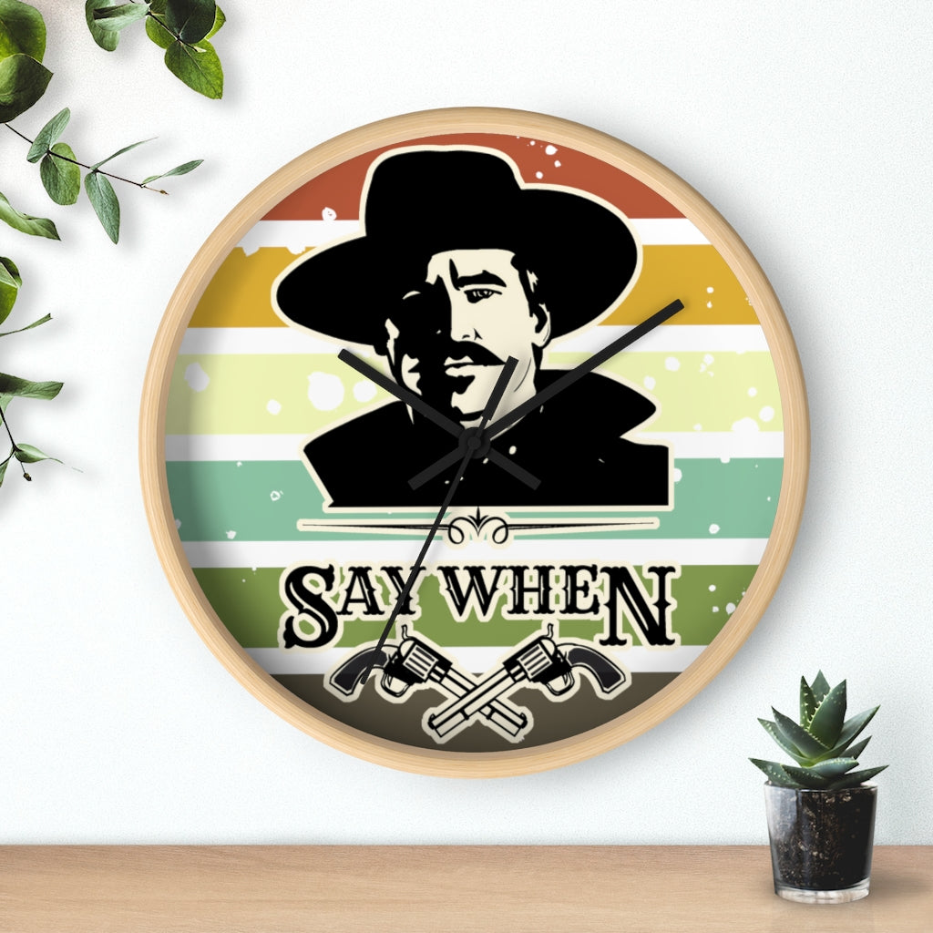 Doc Holliday Wall clock, Home decor for him, Doc Holiday, Man cave decor, Tombstone movie quote