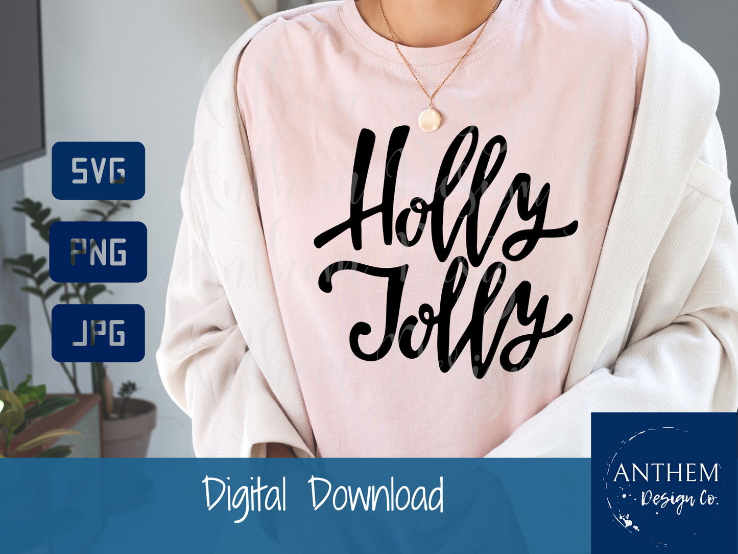 Holly Jolly Holidays SVG | Cut File and Design