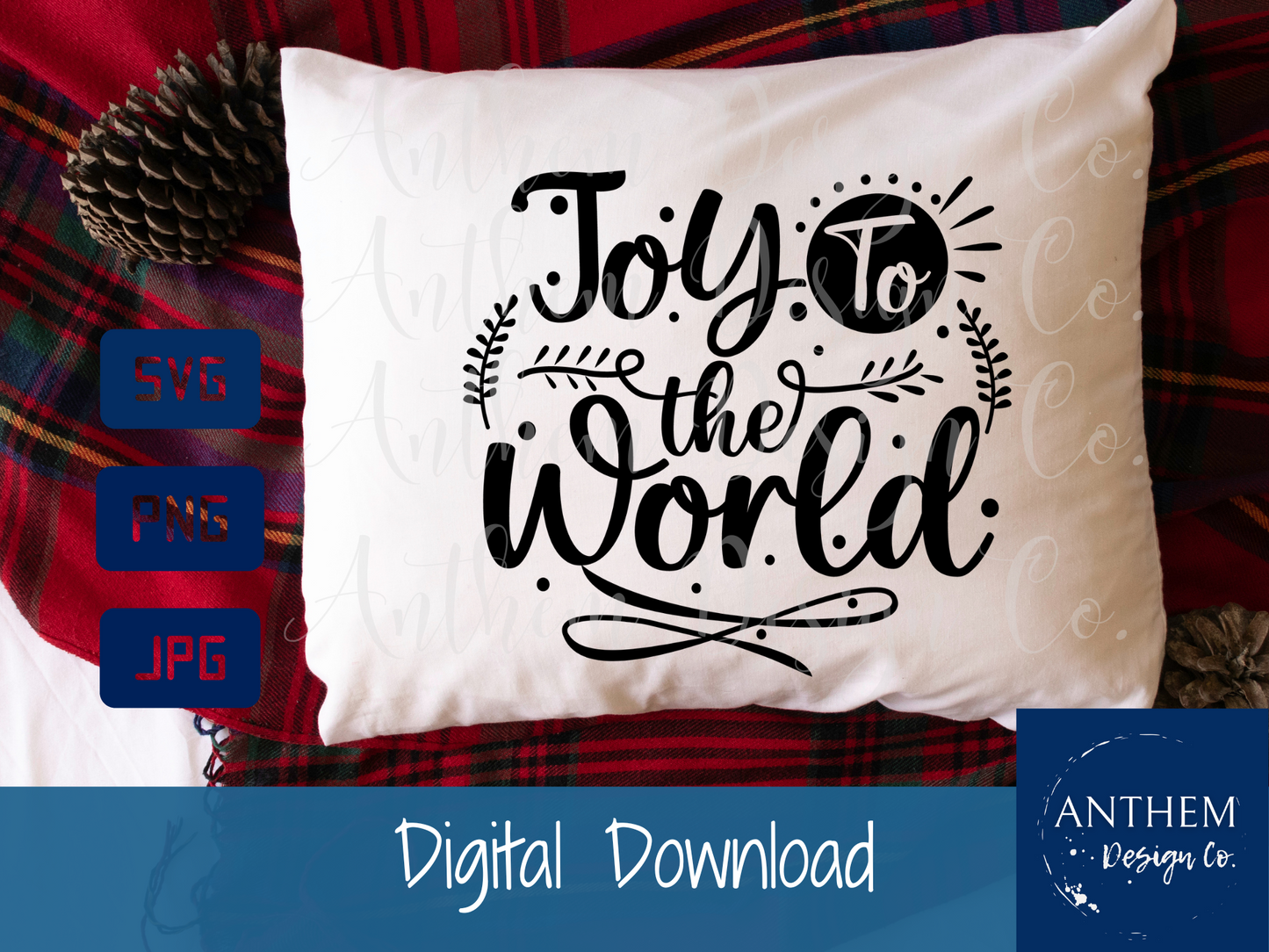 Joy to the World Christmas SVG | Cut File and Design