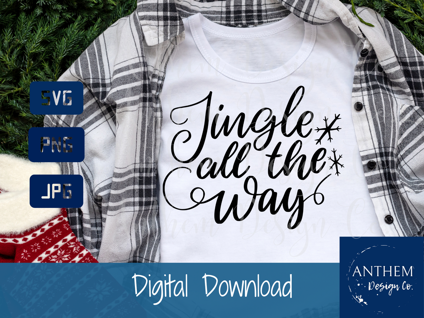 Jingle all the way svg | Cut File and Design