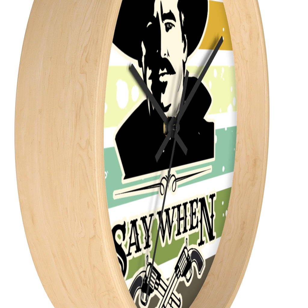 Doc Holliday Wall clock, Home decor for him, Doc Holiday, Man cave decor, Tombstone movie quote