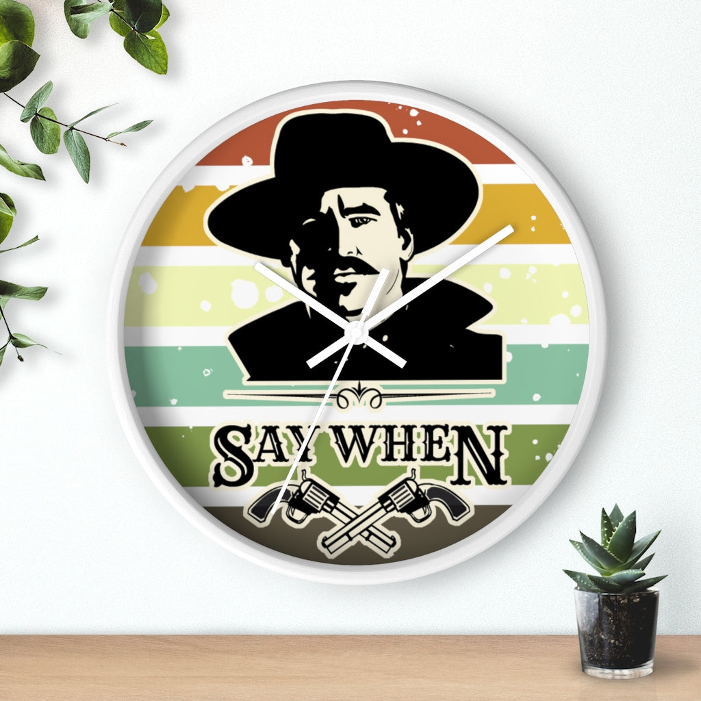 Doc Holliday Wall clock, Home decor for him, Doc Holiday, Man cave decor, Tombstone movie quote