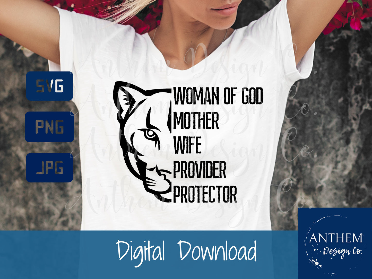 Woman of God Mother wife Provider Protector Lioness SVG | Cut File and Design