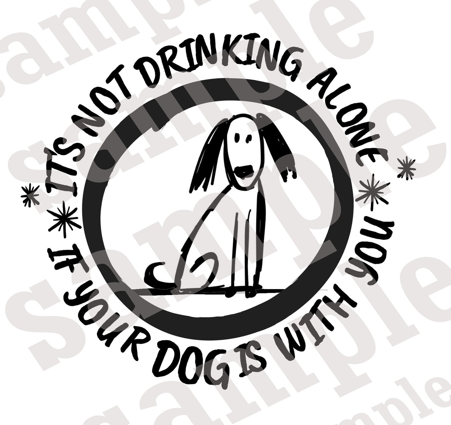 Drinking with my Dog SVG | Cut File and Design