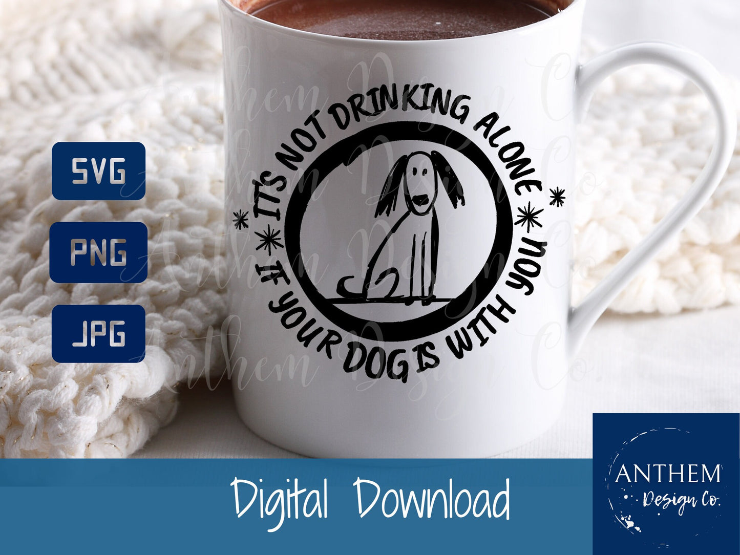 Drinking with my Dog SVG | Cut File and Design