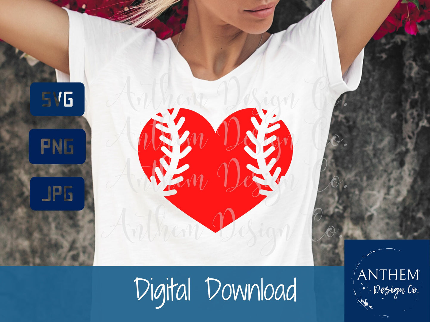 Heart Shaped Baseball Image SVG | Cut File & Shirt Design