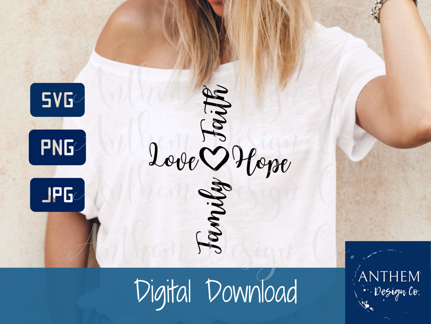 Faith love Hope cross svg | Cut File and Shirt Design