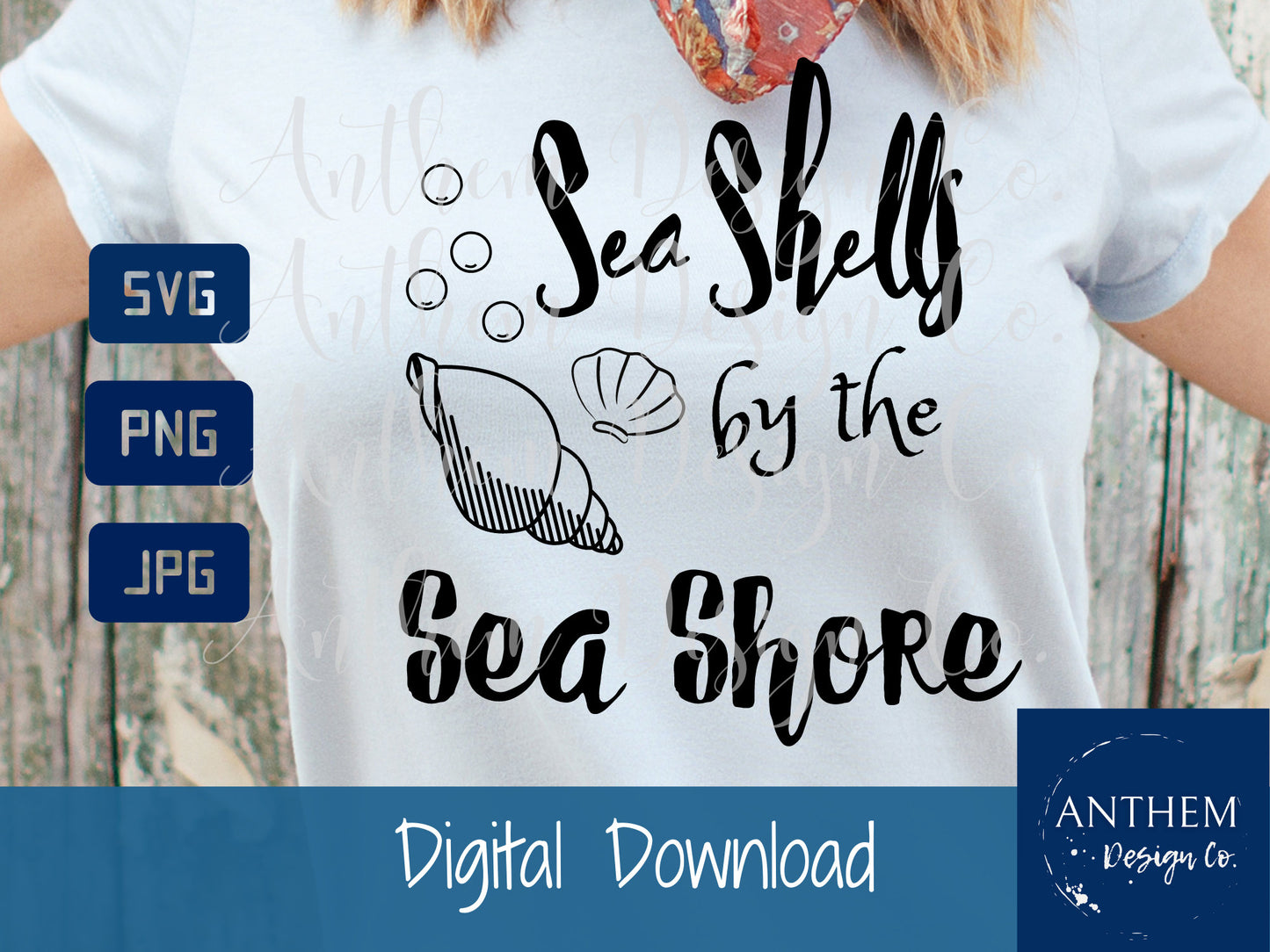 Sea shells by the sea shore SVG | Cut File and Design
