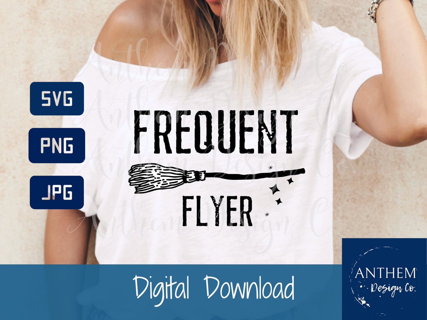 Frequent flyer Witch SVG | Cut File and Design