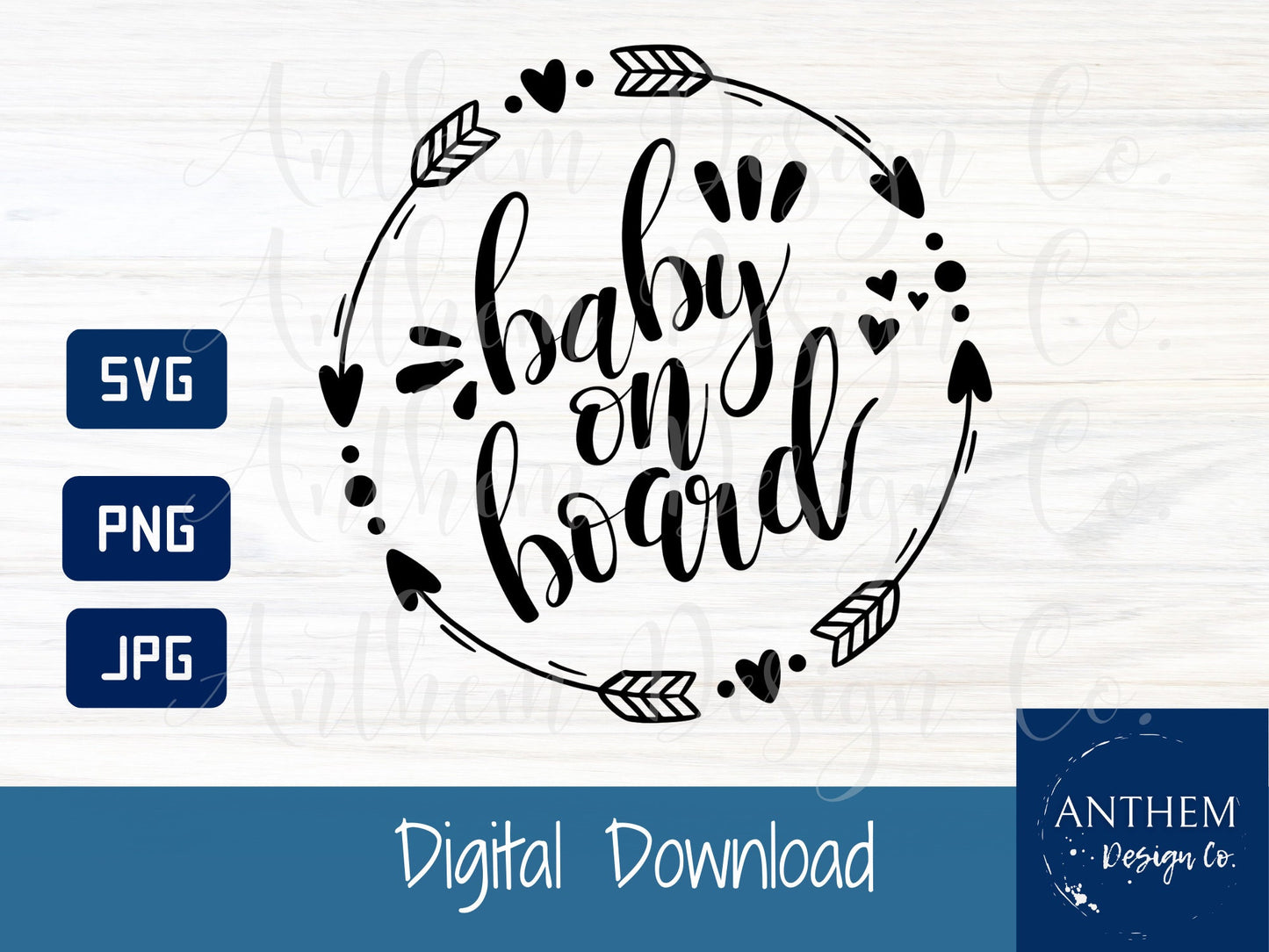 Baby on Board SVG | Cut File and Design