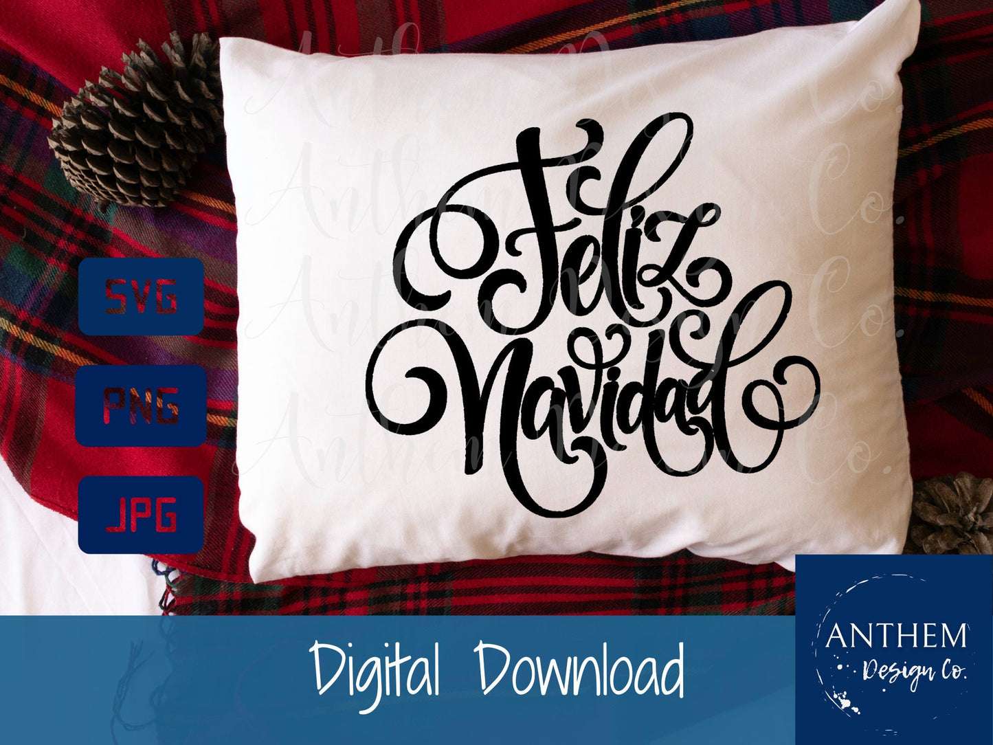 Feliz Navidad svg | Cut File and Design