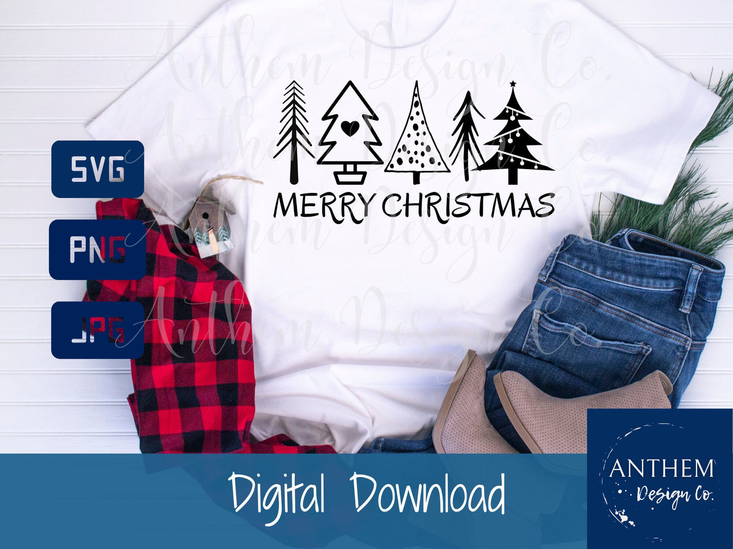 Merry Christmas Classic SVG | Cut File and Design