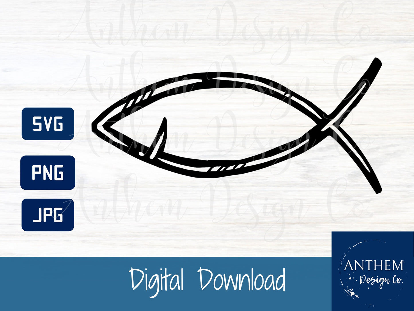 Jesus fish svg | Cut File and Design