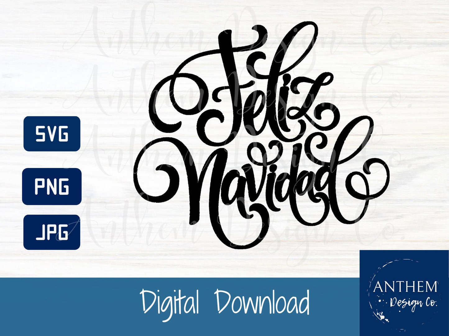 Feliz Navidad svg | Cut File and Design