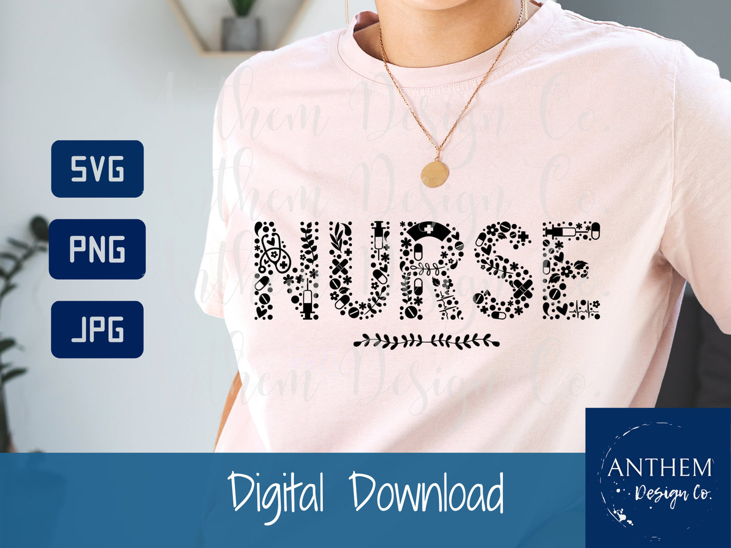 Nurse Text SVG | Cut File and Design