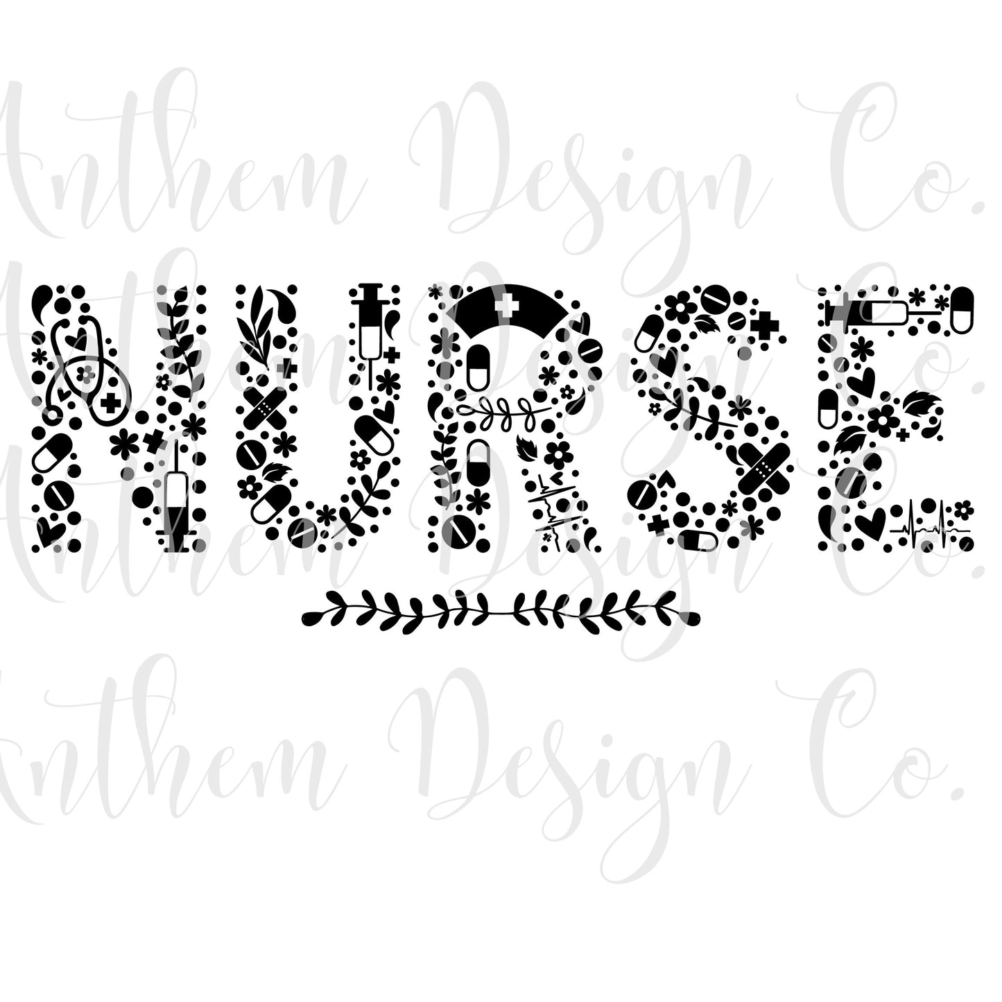 Nurse Text SVG | Cut File and Design
