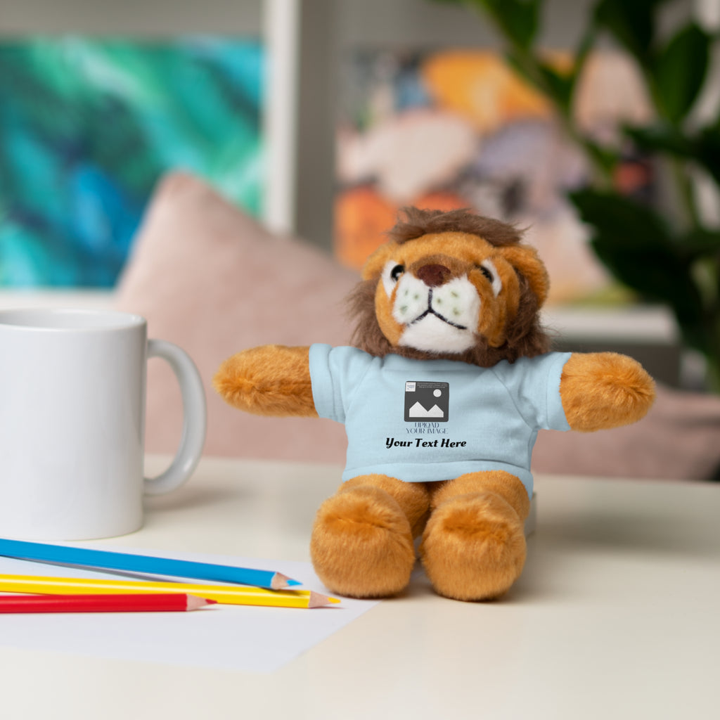 Personalized Stuffed Animal with Custom T-Shirt | Name, Photo or Message Plush Gift