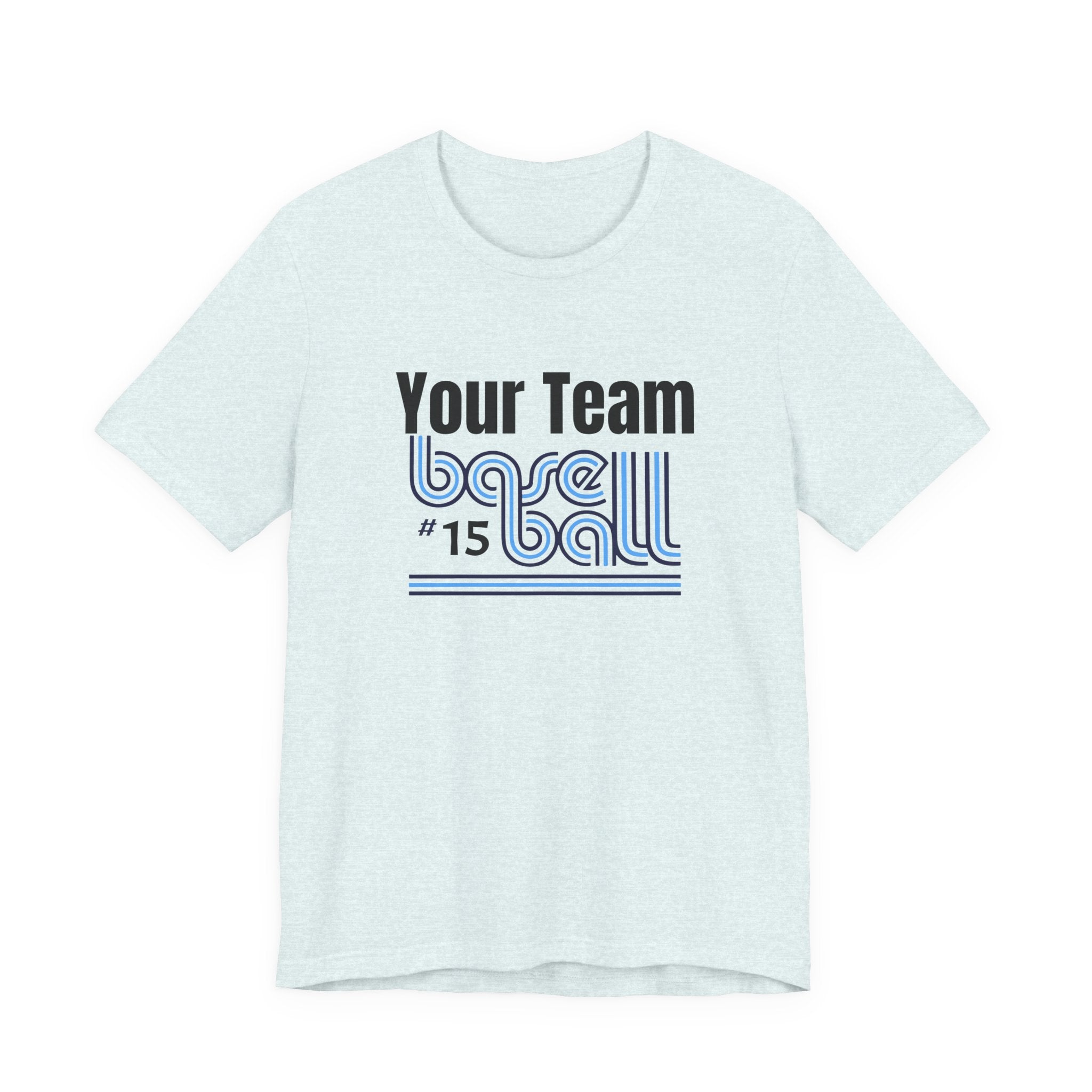 Custom Team-Name Jersey Tee — Retro Line Design