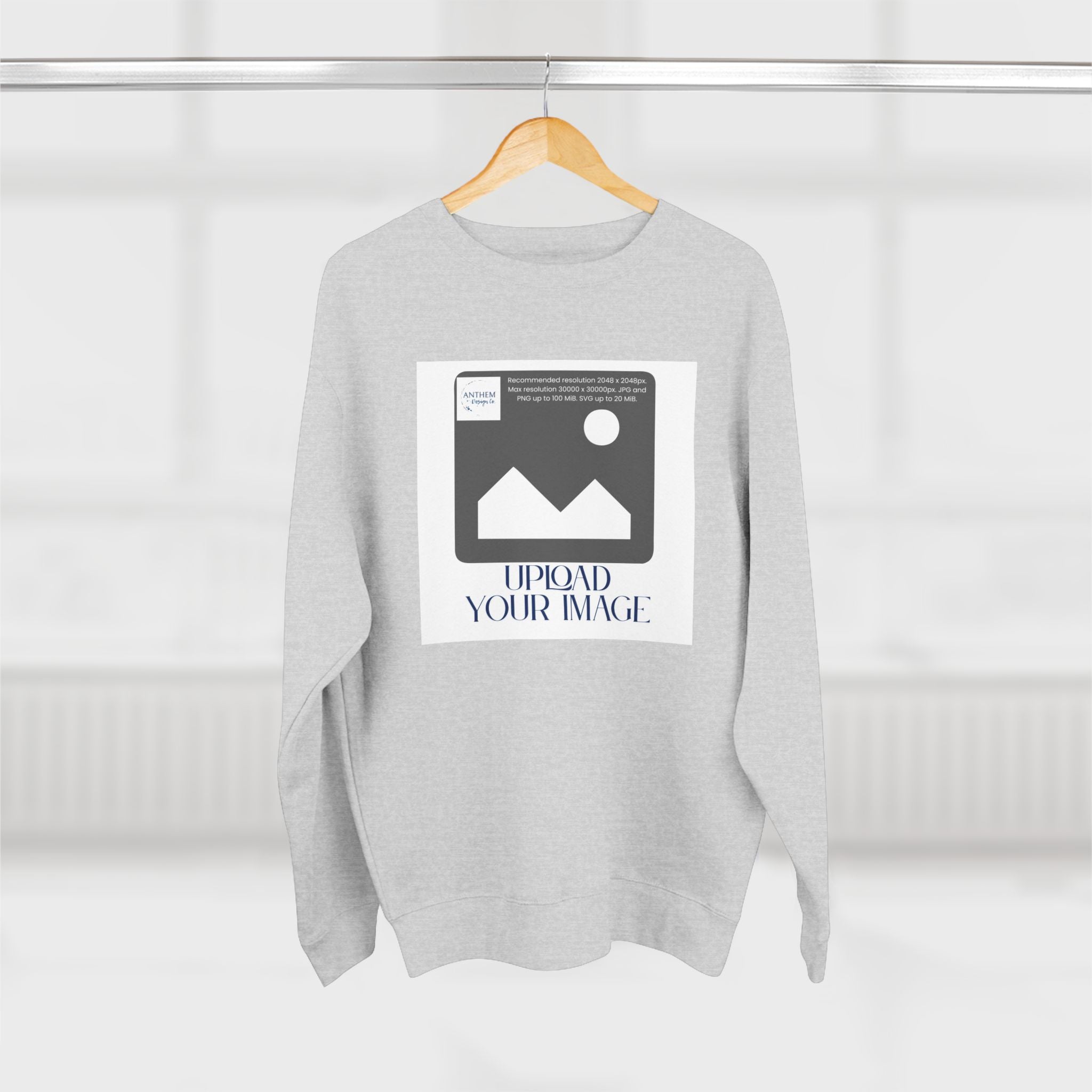 Custom Photo Crewneck Sweatshirt – Upload Your Image Personalized Crewneck