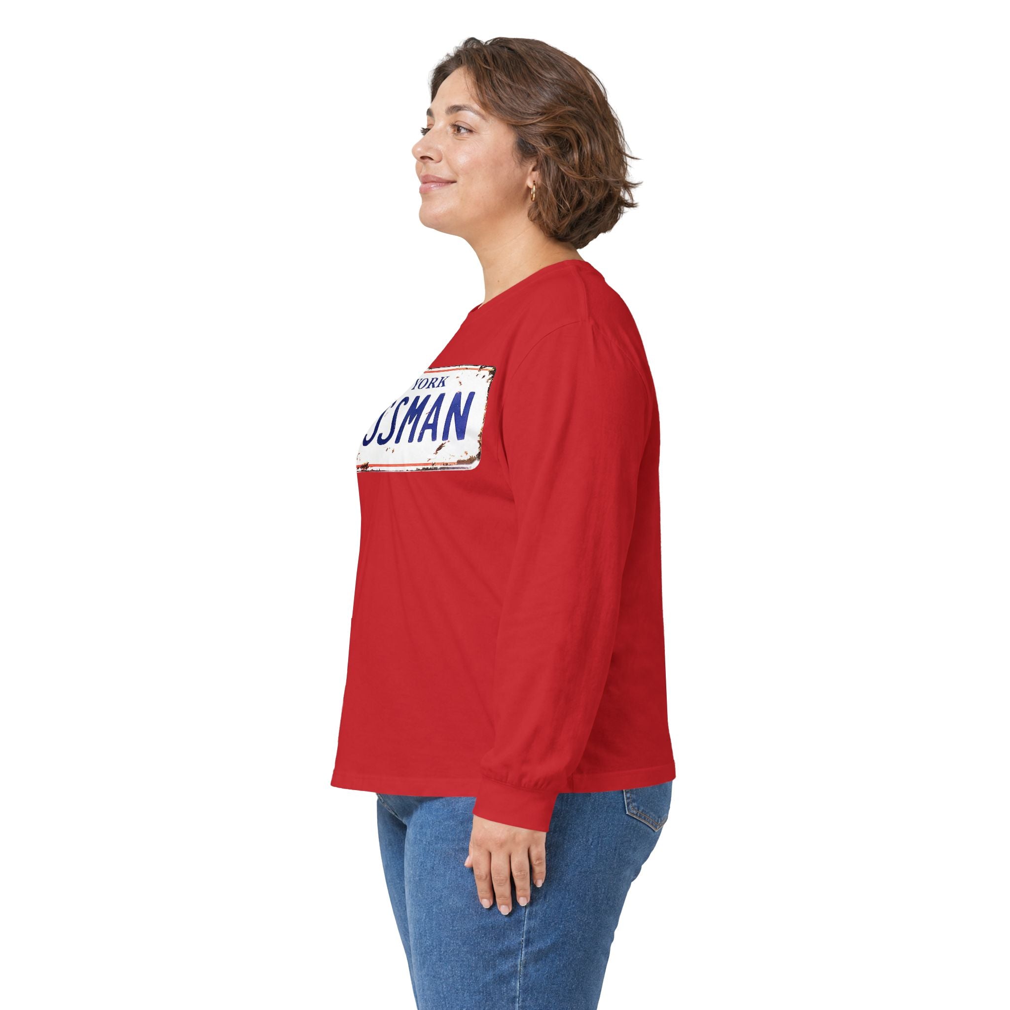 Assman License Plate Long Sleeve Tee — Funny New York Retro Graphic Shirt