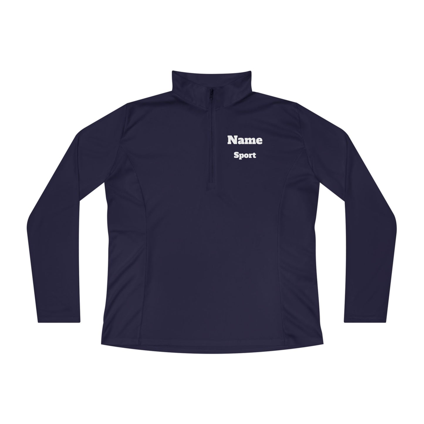 Custom Ladies Quarter-Zip Pullover — Personalized Name & Sport