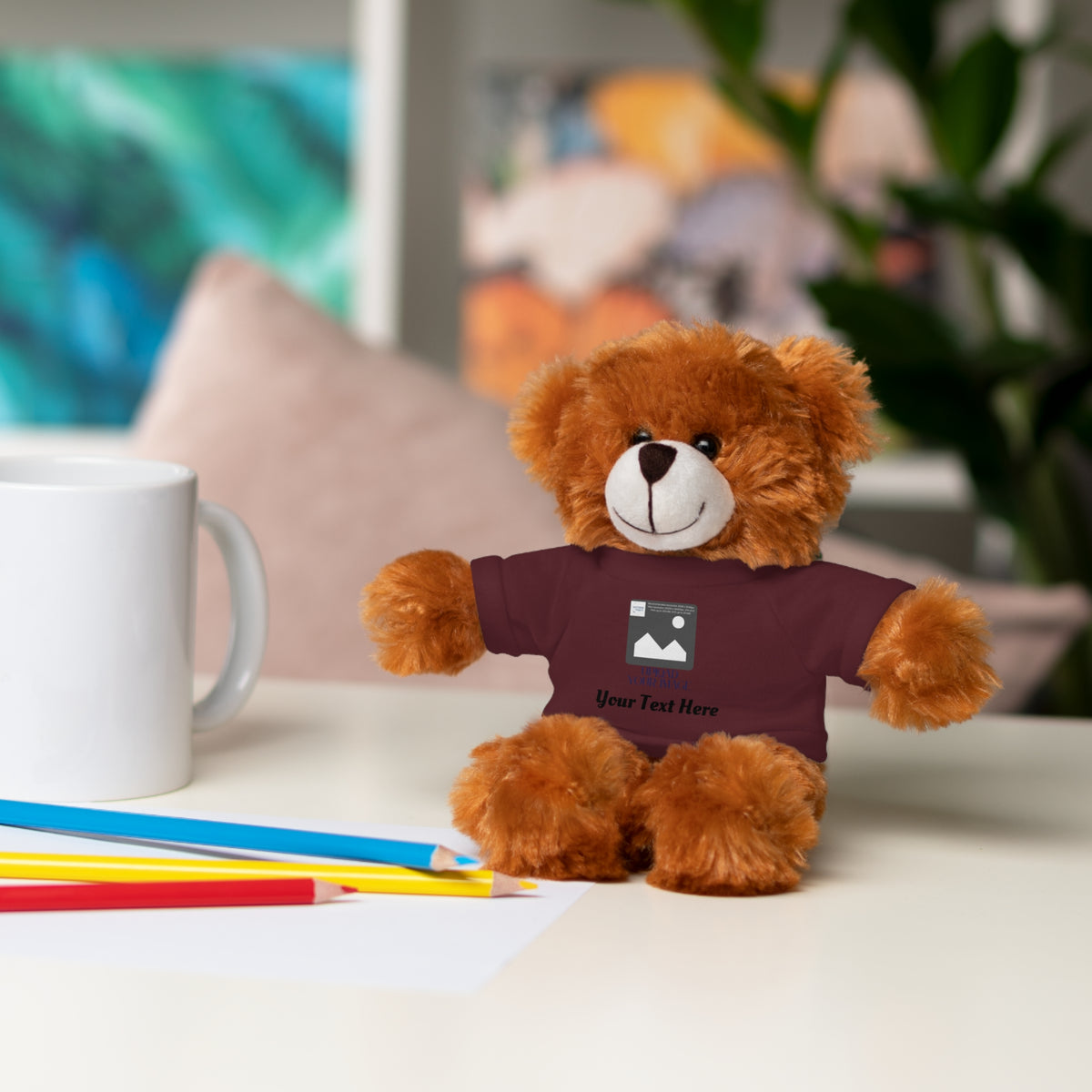 Personalized Stuffed Animal with Custom T-Shirt | Name, Photo or Message Plush Gift