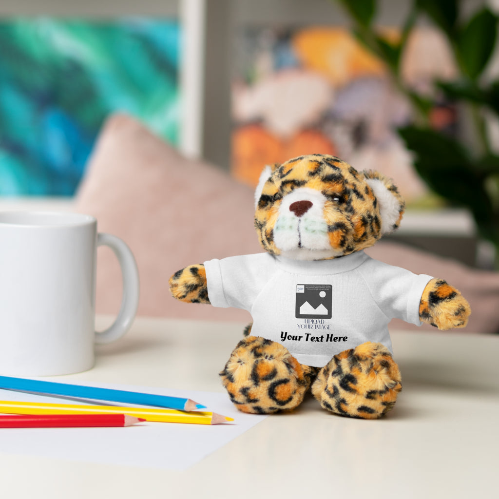 Personalized Stuffed Animal with Custom T-Shirt | Name, Photo or Message Plush Gift