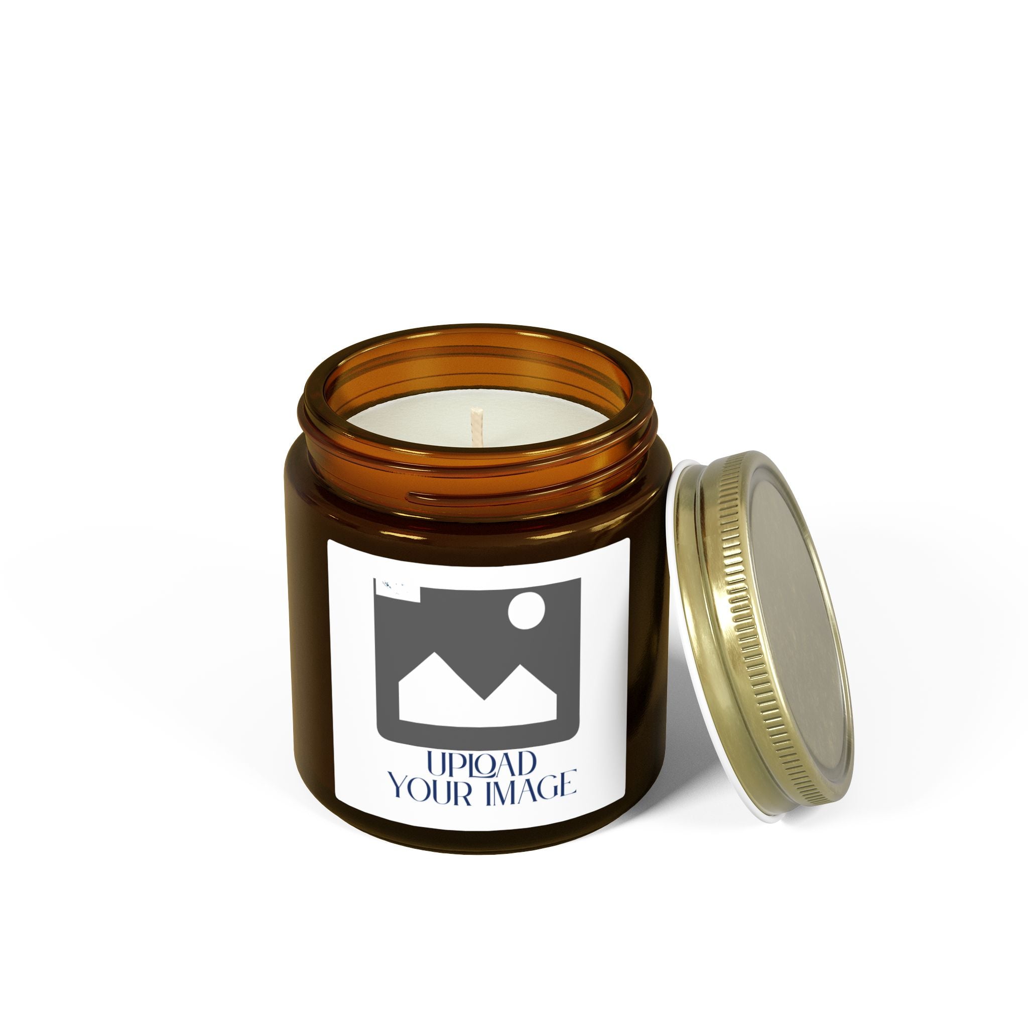 Coconut Apricot Soy Candle — Upload & Customize Scented Jar Candle for Home, Spa & Gifts