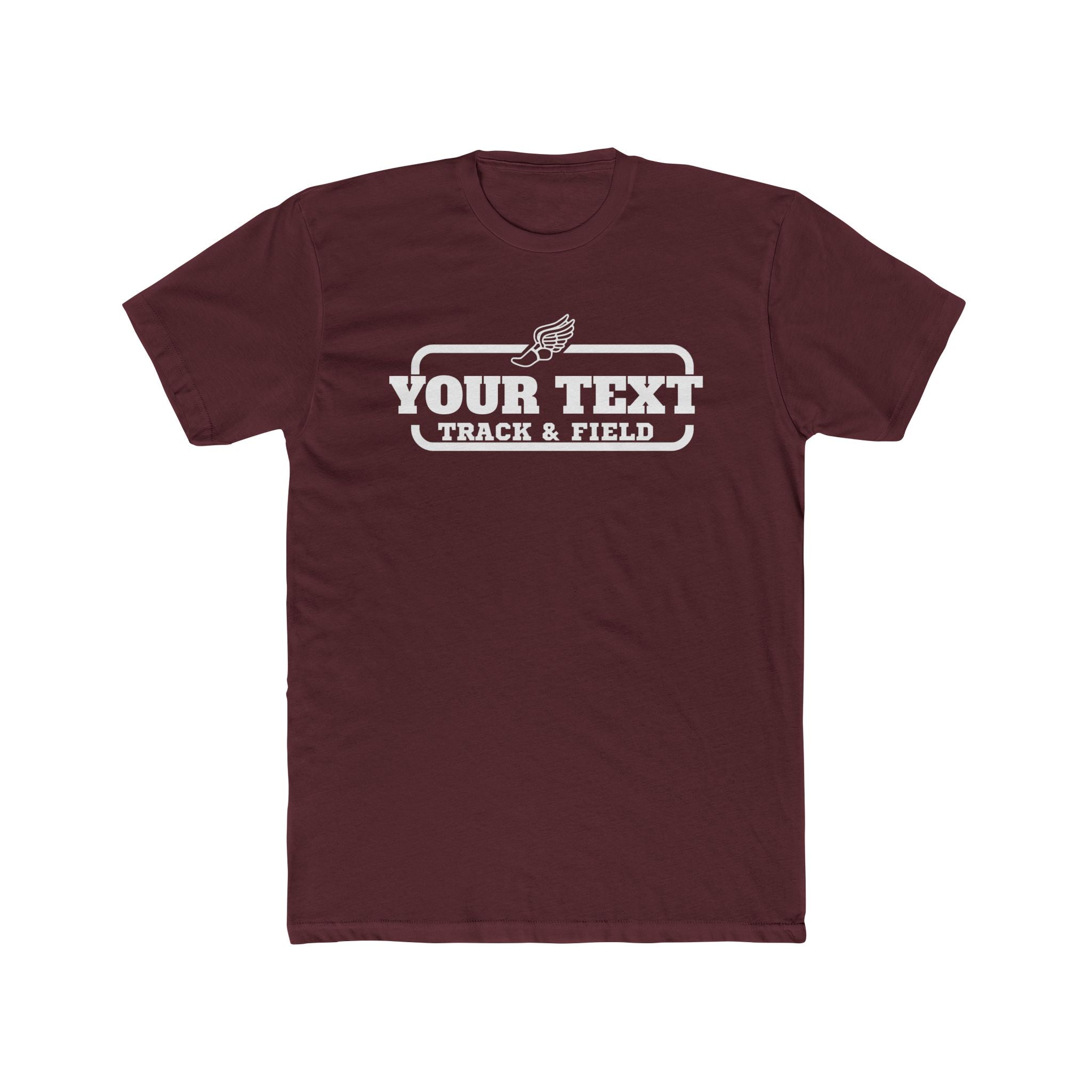 Custom Track & Field T-Shirt — Personalized Unisex Crew Tee