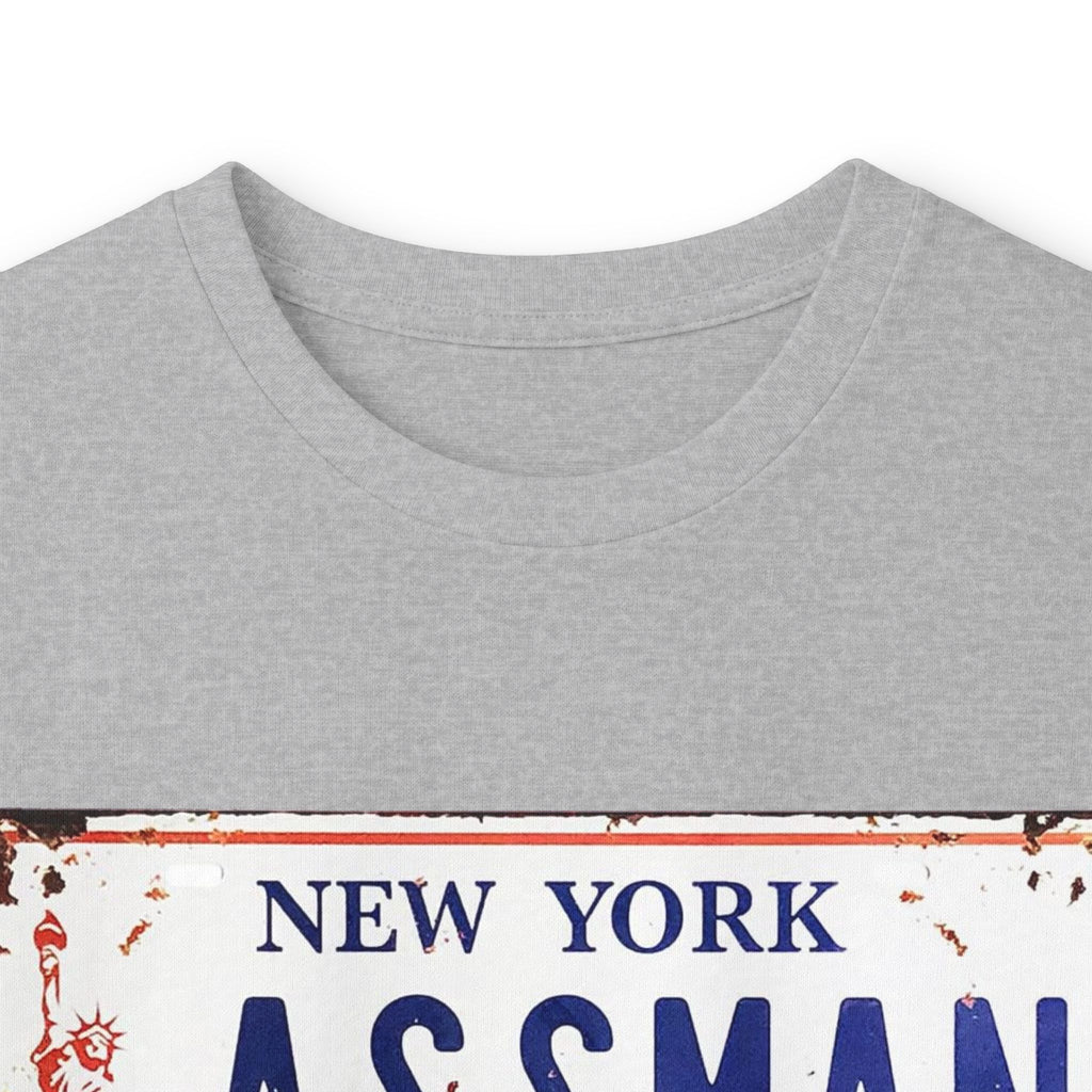 Assman License Plate Long Sleeve Tee — Funny New York Retro Graphic Shirt