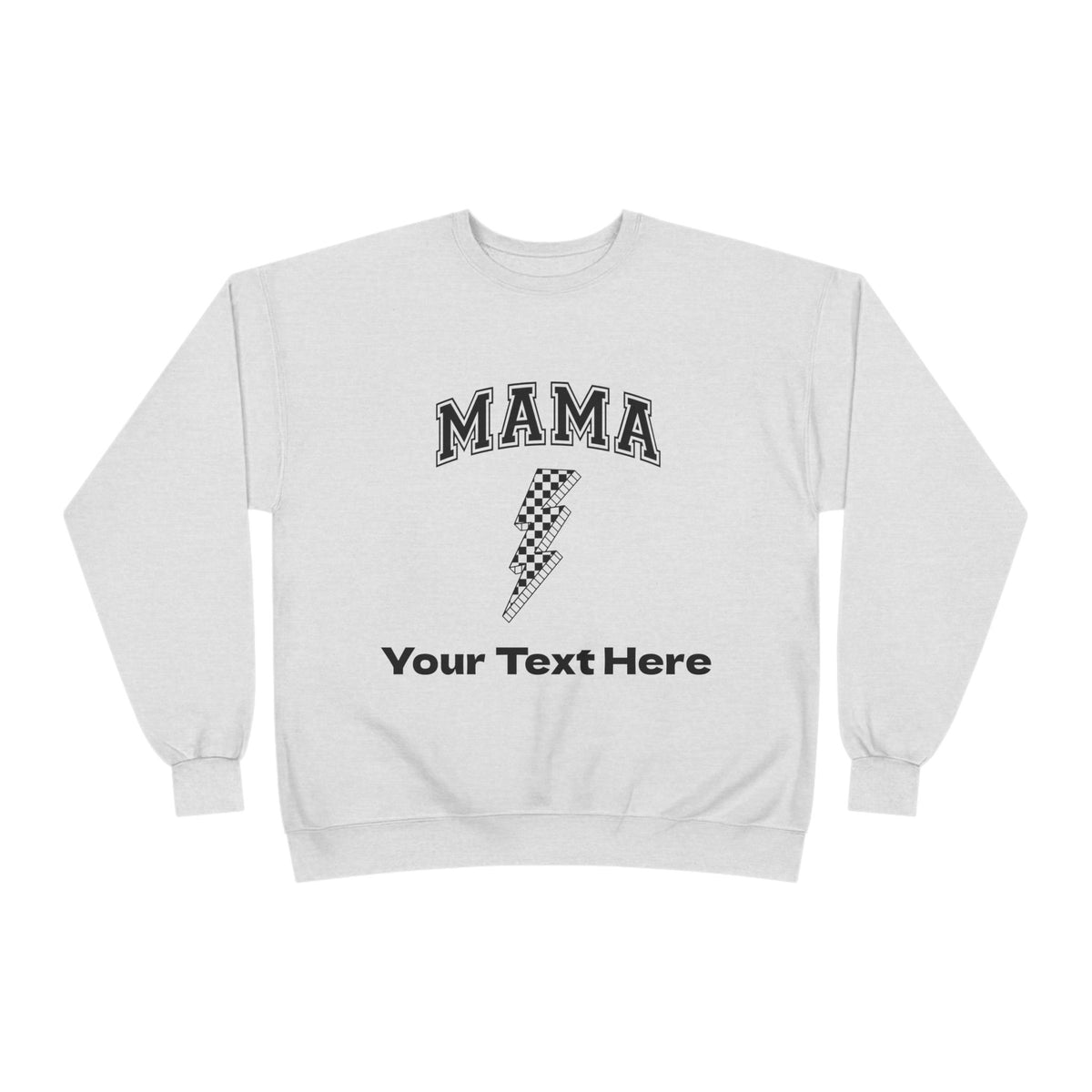 MAMA Lightning Bolt Sweatshirt | Personalized Player Name & Jersey Number Game Day Crewneck