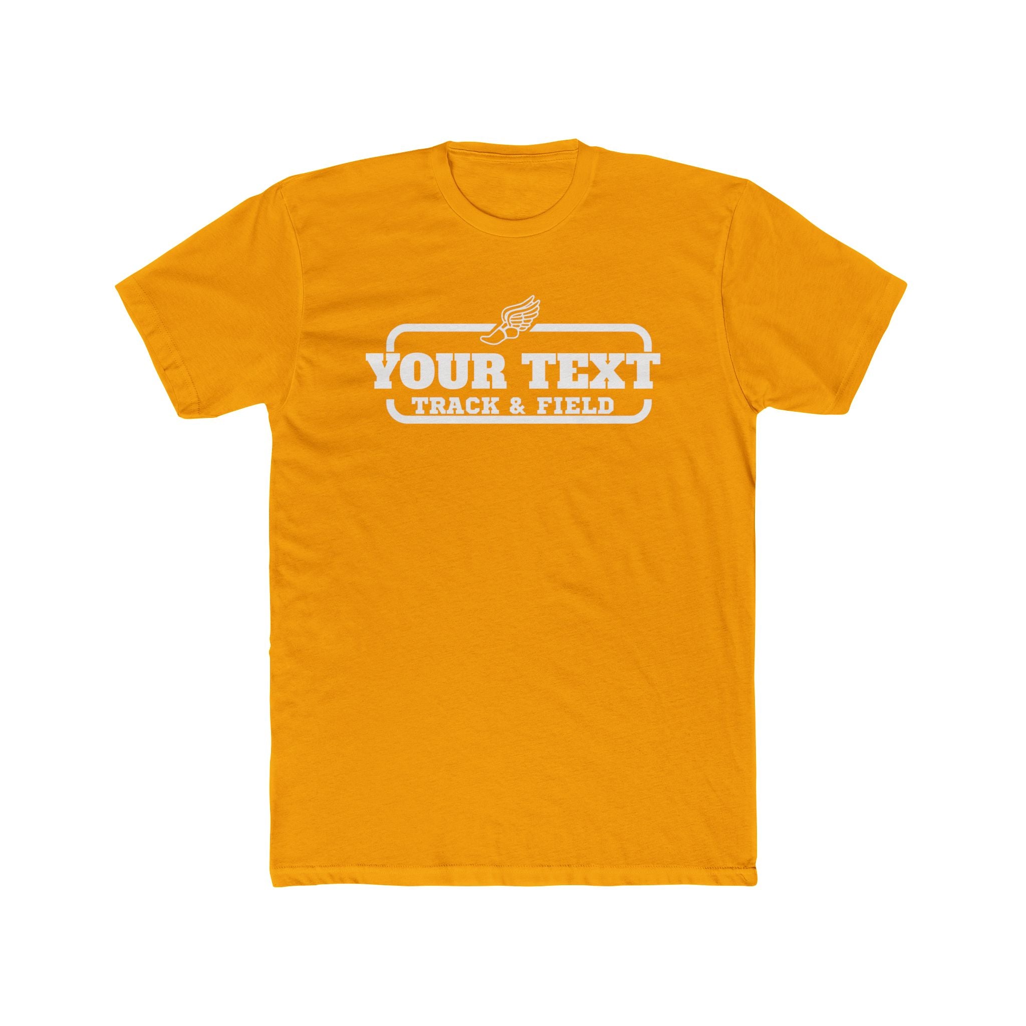 Custom Track & Field T-Shirt — Personalized Unisex Crew Tee