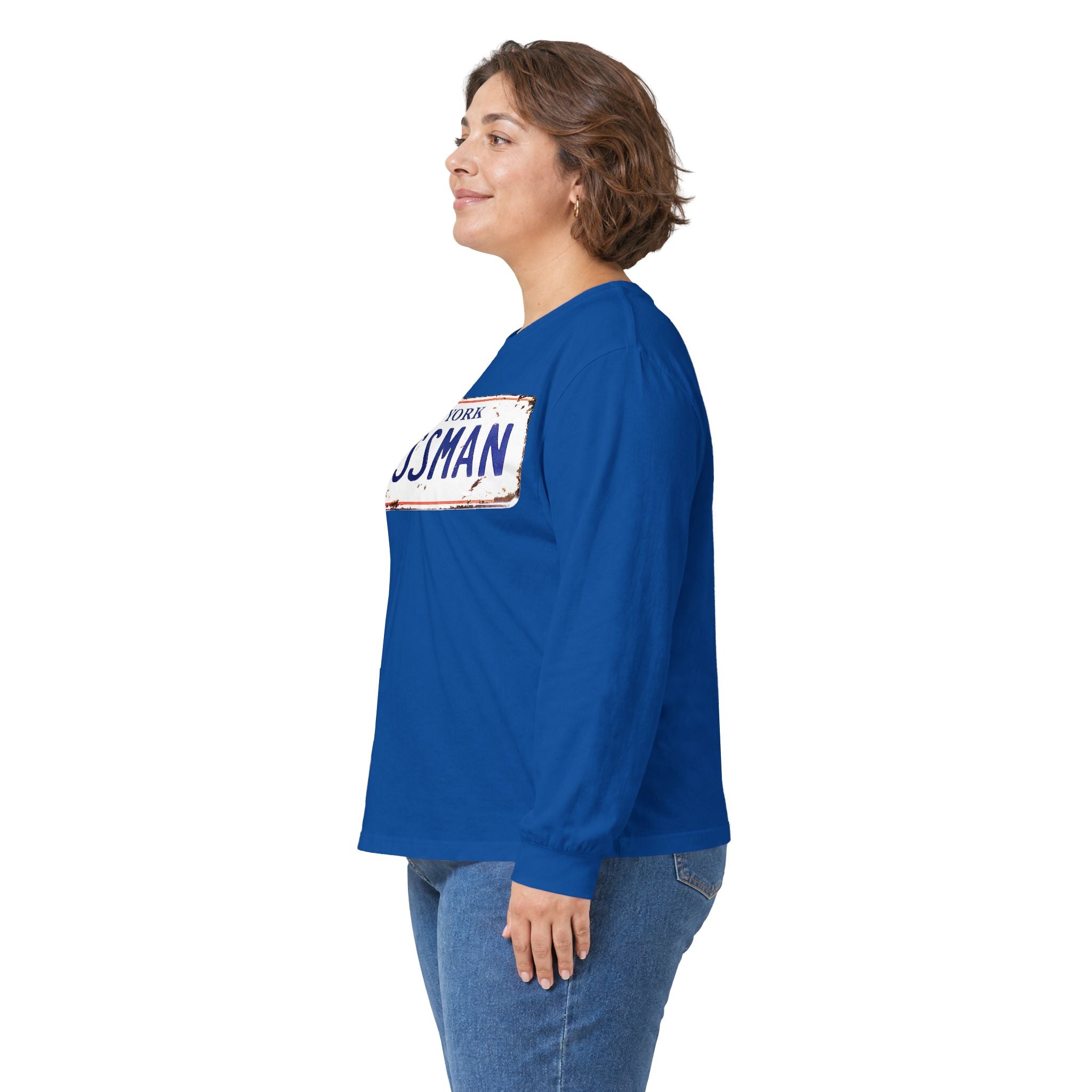 Assman License Plate Long Sleeve Tee — Funny New York Retro Graphic Shirt