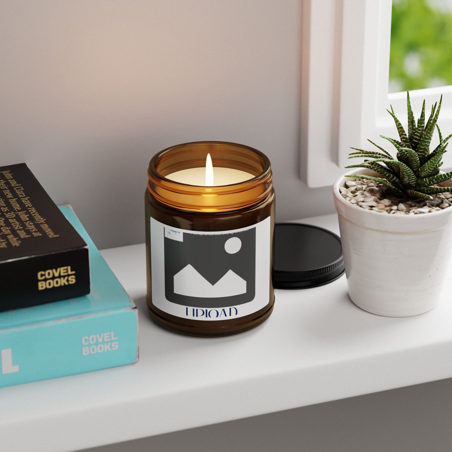 Scented Soy Candle — Amber Glass Jar (Multi-Size)