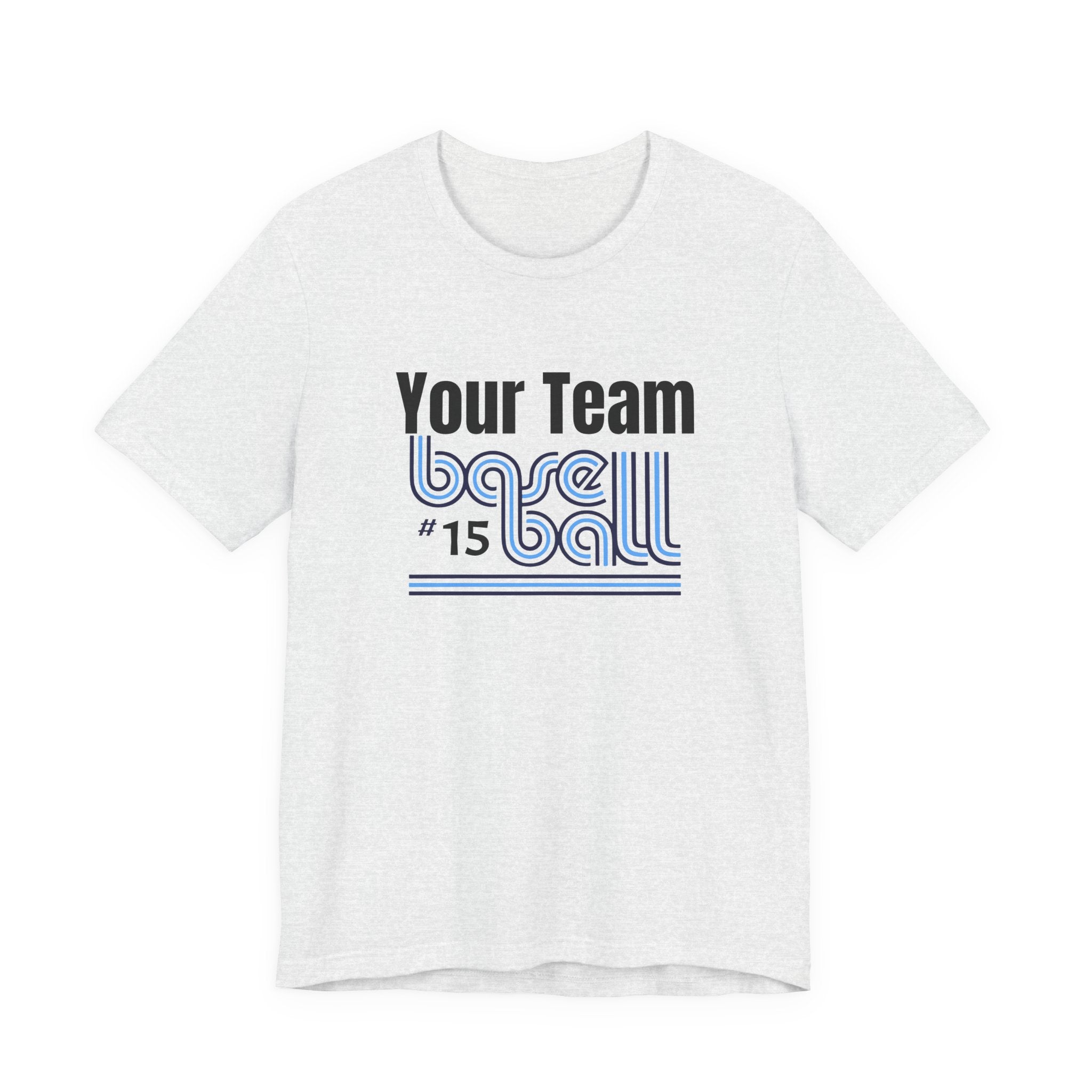 Custom Team-Name Jersey Tee — Retro Line Design