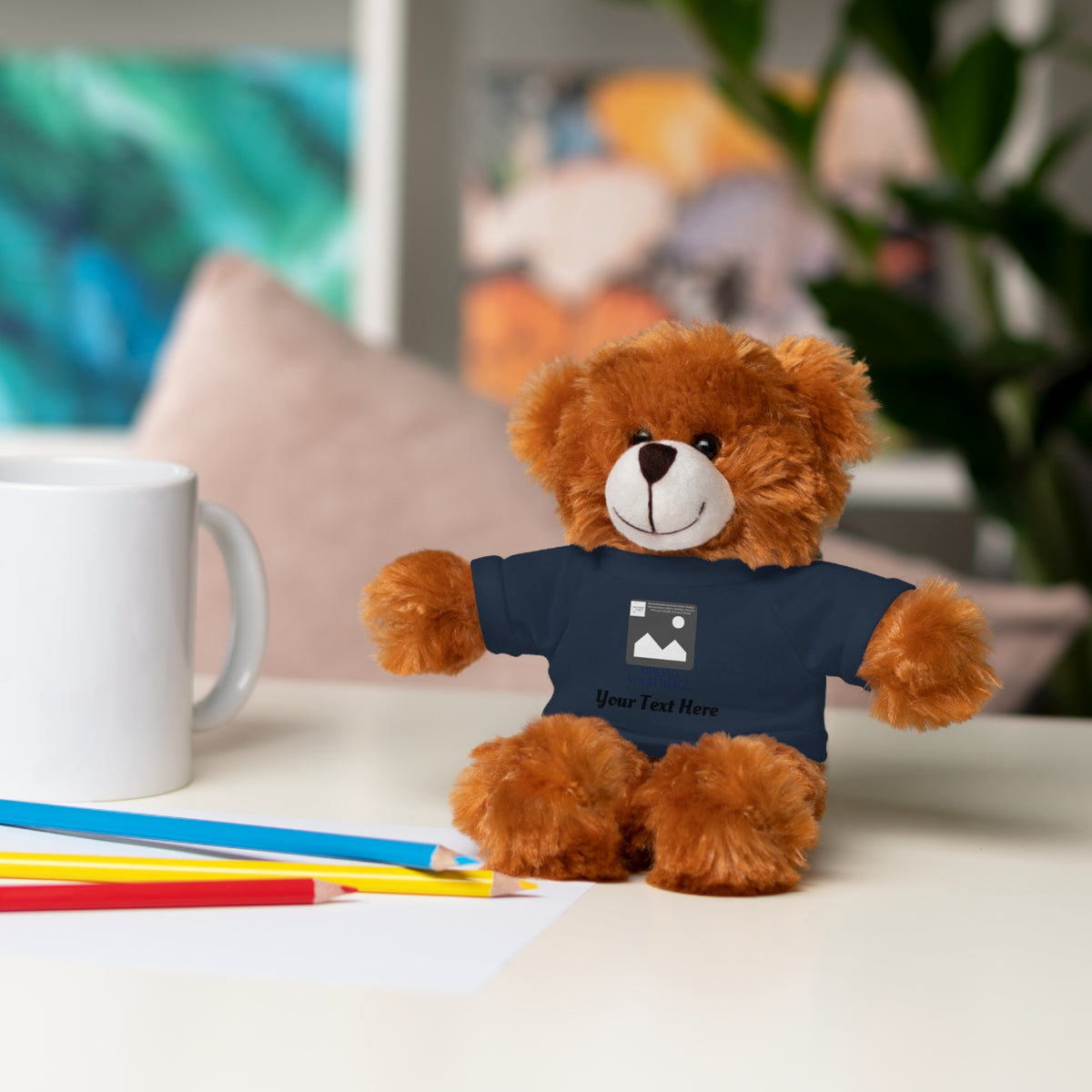 Personalized Stuffed Animal with Custom T-Shirt | Name, Photo or Message Plush Gift