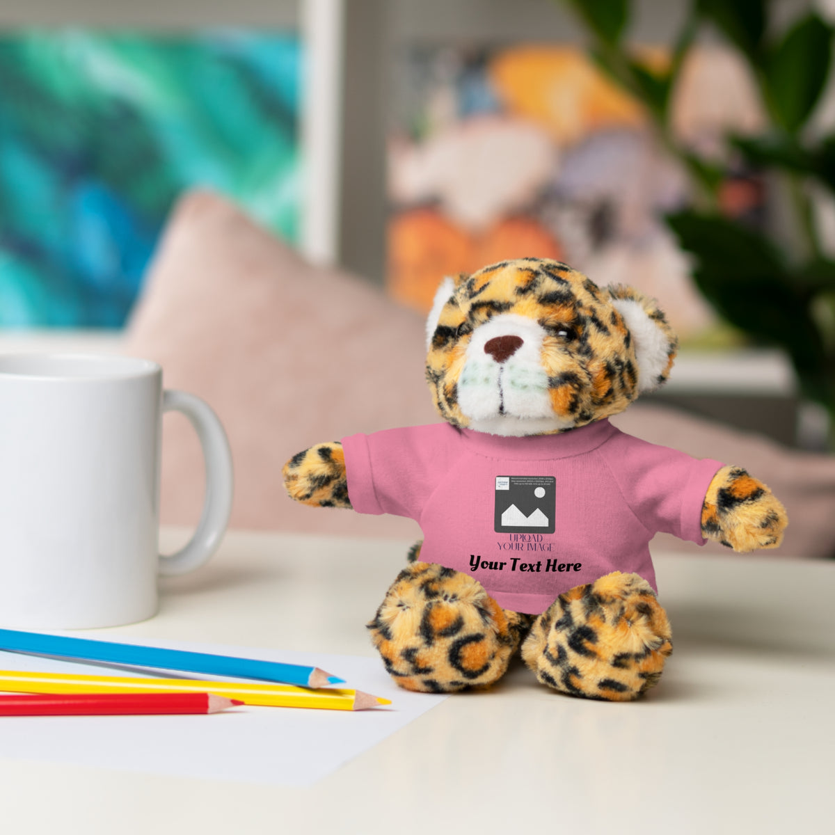 Personalized Stuffed Animal with Custom T-Shirt | Name, Photo or Message Plush Gift