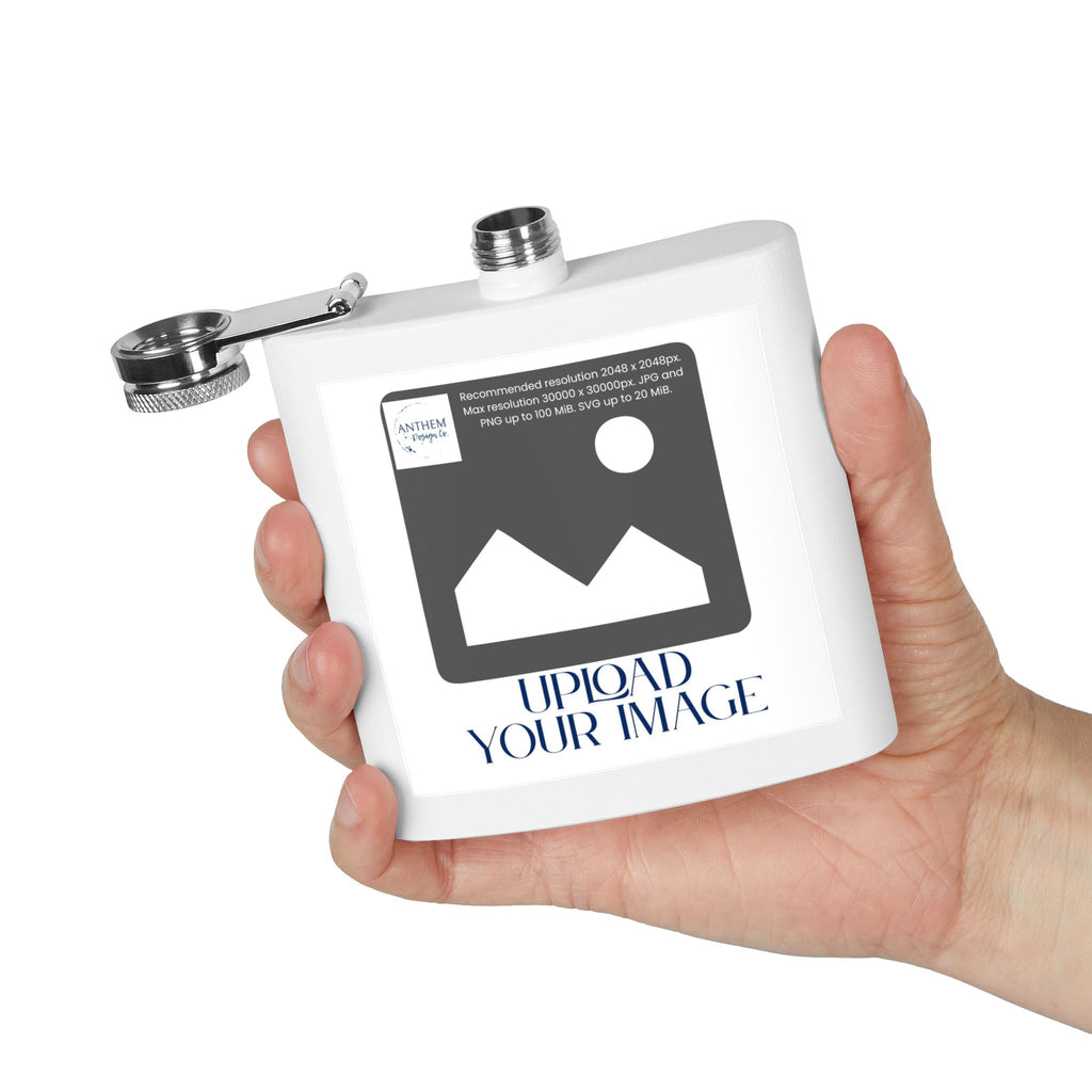 6oz Stainless Steel Flask — Upload & Customize