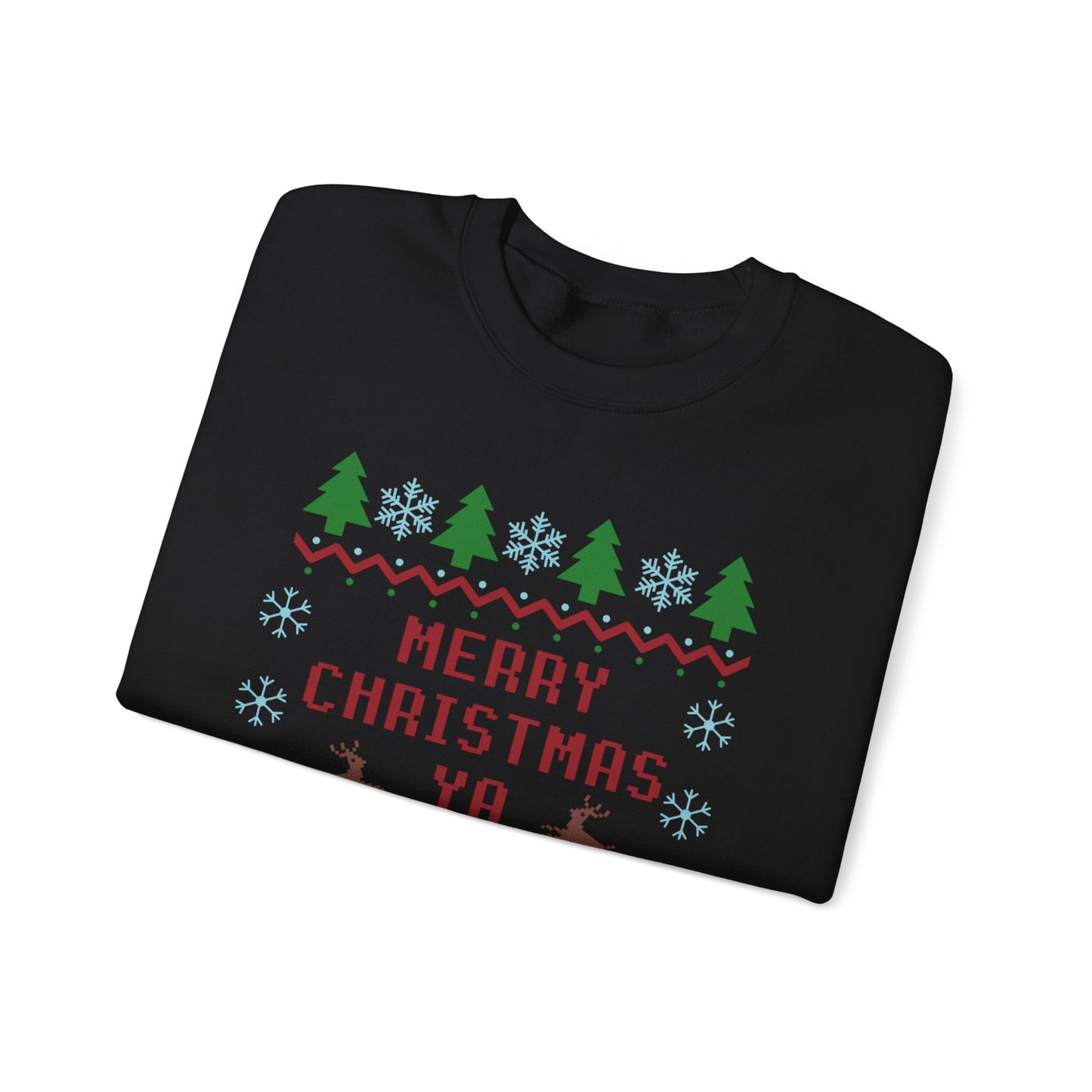 Merry Christmas Ya Filthy Animal Sweatshirt - Ugly Christmas Holiday Crewneck