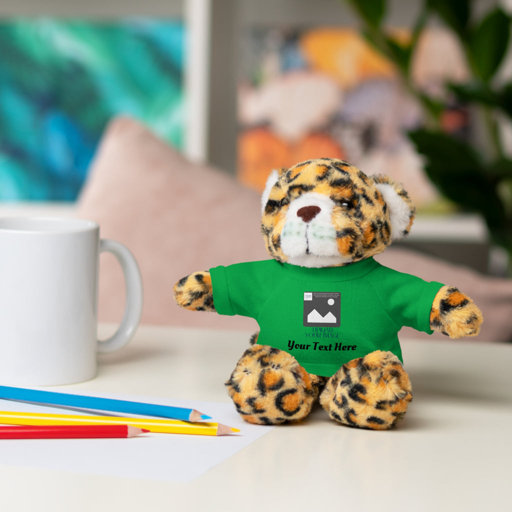 Personalized Stuffed Animal with Custom T-Shirt | Name, Photo or Message Plush Gift