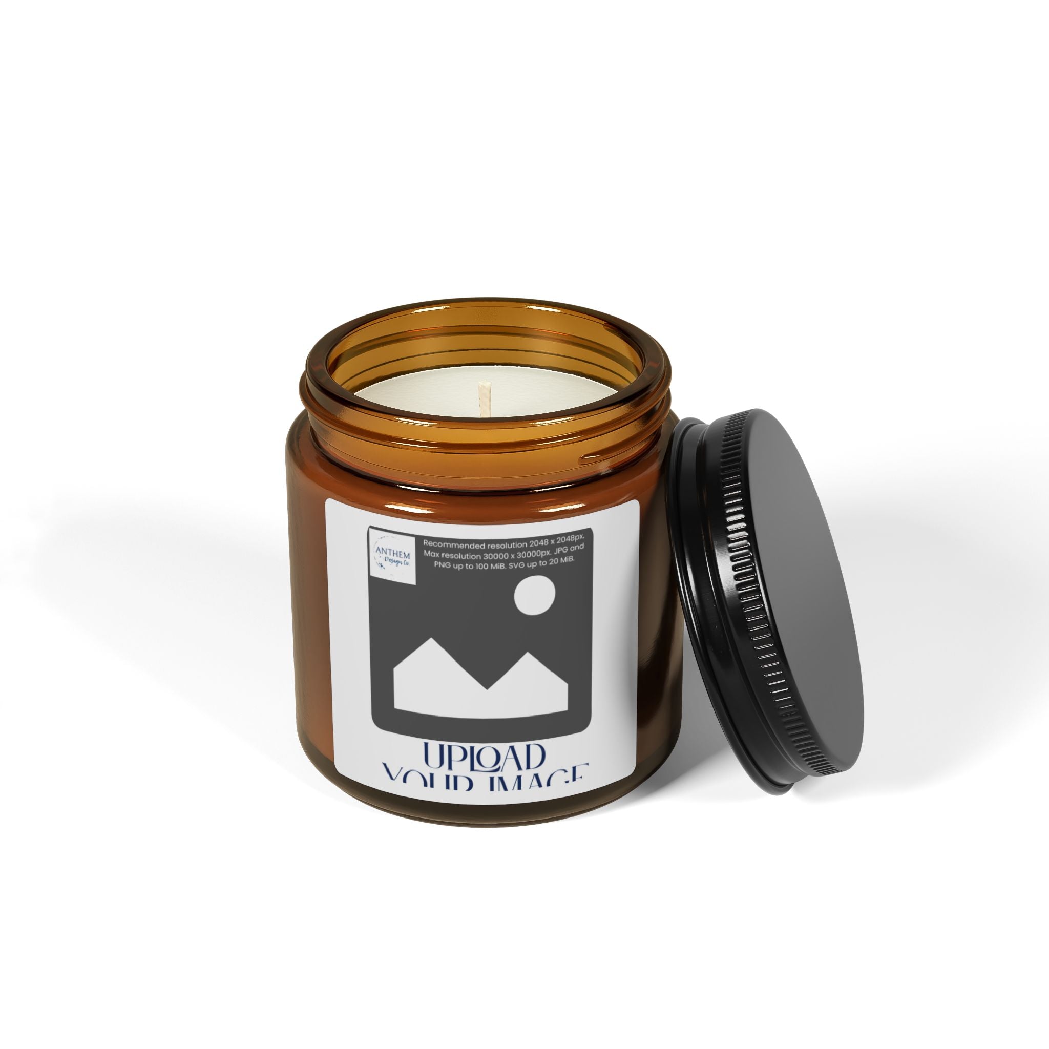Scented Soy Candle — Amber Glass Jar (Multi-Size)