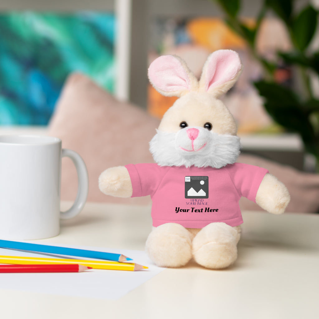 Personalized Stuffed Animal with Custom T-Shirt | Name, Photo or Message Plush Gift
