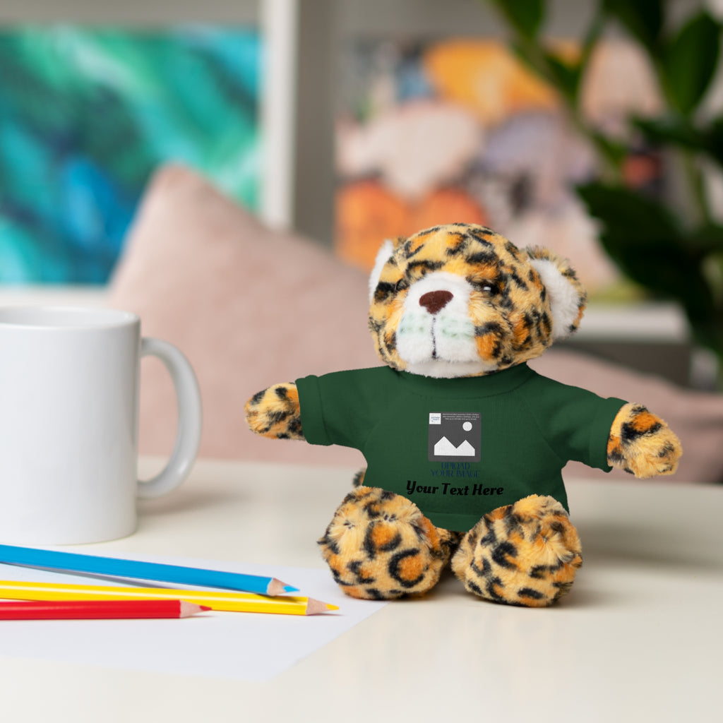 Personalized Stuffed Animal with Custom T-Shirt | Name, Photo or Message Plush Gift