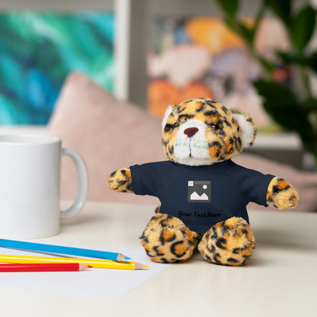 Personalized Stuffed Animal with Custom T-Shirt | Name, Photo or Message Plush Gift