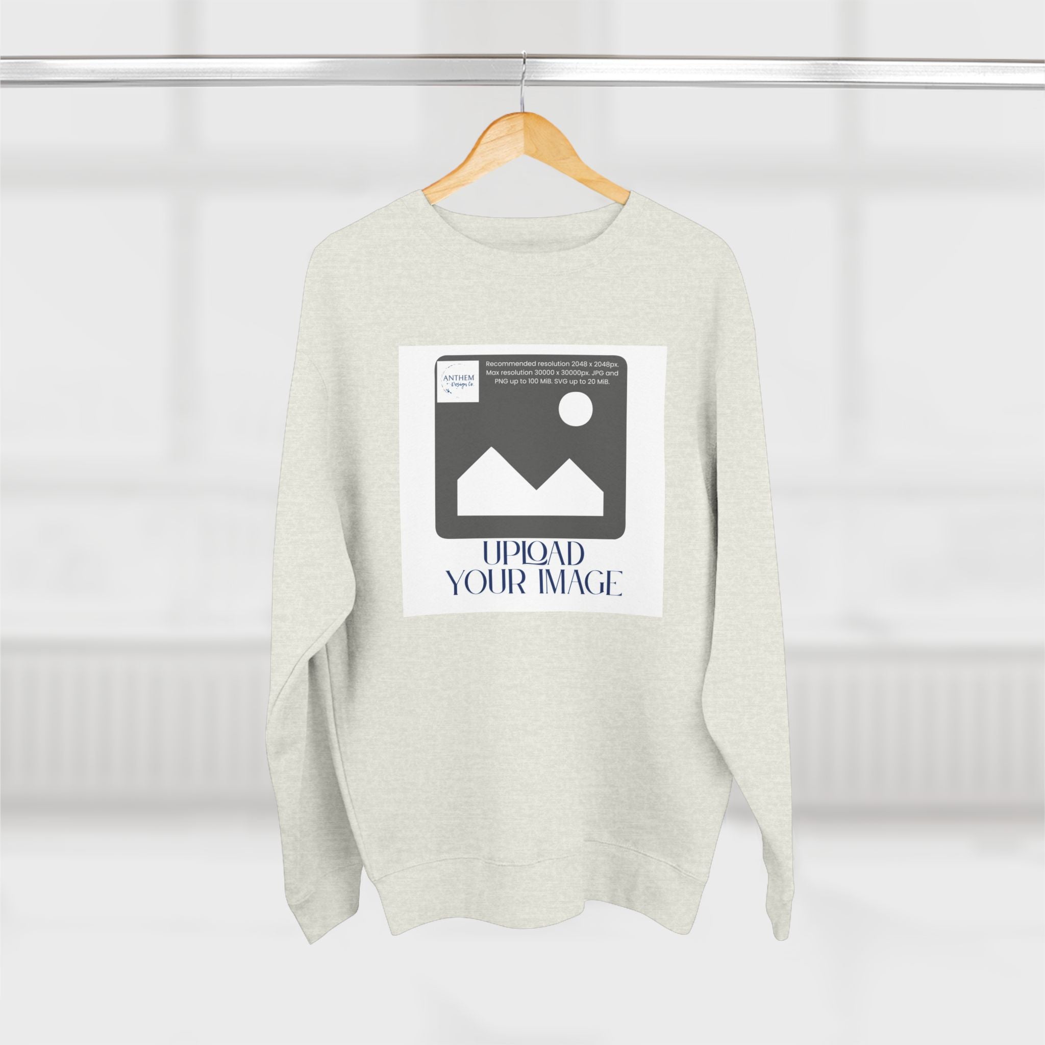 Custom Photo Crewneck Sweatshirt – Upload Your Image Personalized Crewneck
